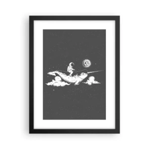 Poster in een zwarte lijst - Ruimte Ruiter - 30x40 cm