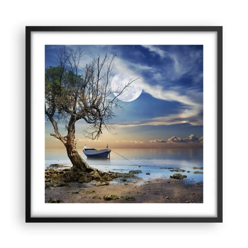Poster in een zwarte lijst - Is dit het einde of het begin? - 50x50 cm