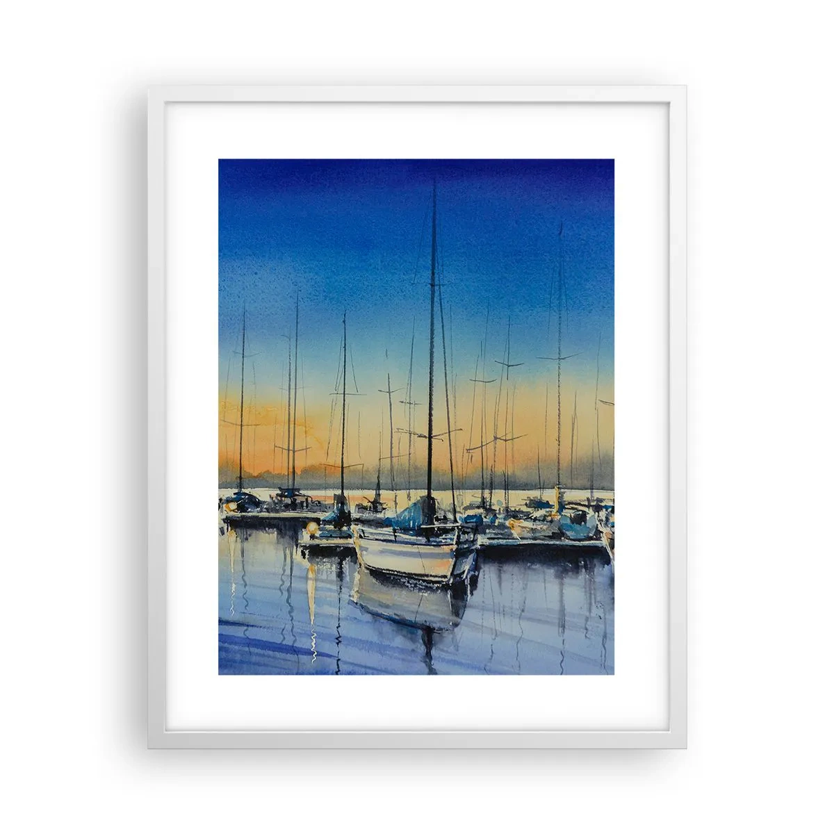 Poster in een witte lijst - Einde van een goede dag - 40x50 cm