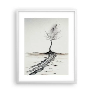 Poster in een witte lijst - Winterse melancholie - 40x50 cm
