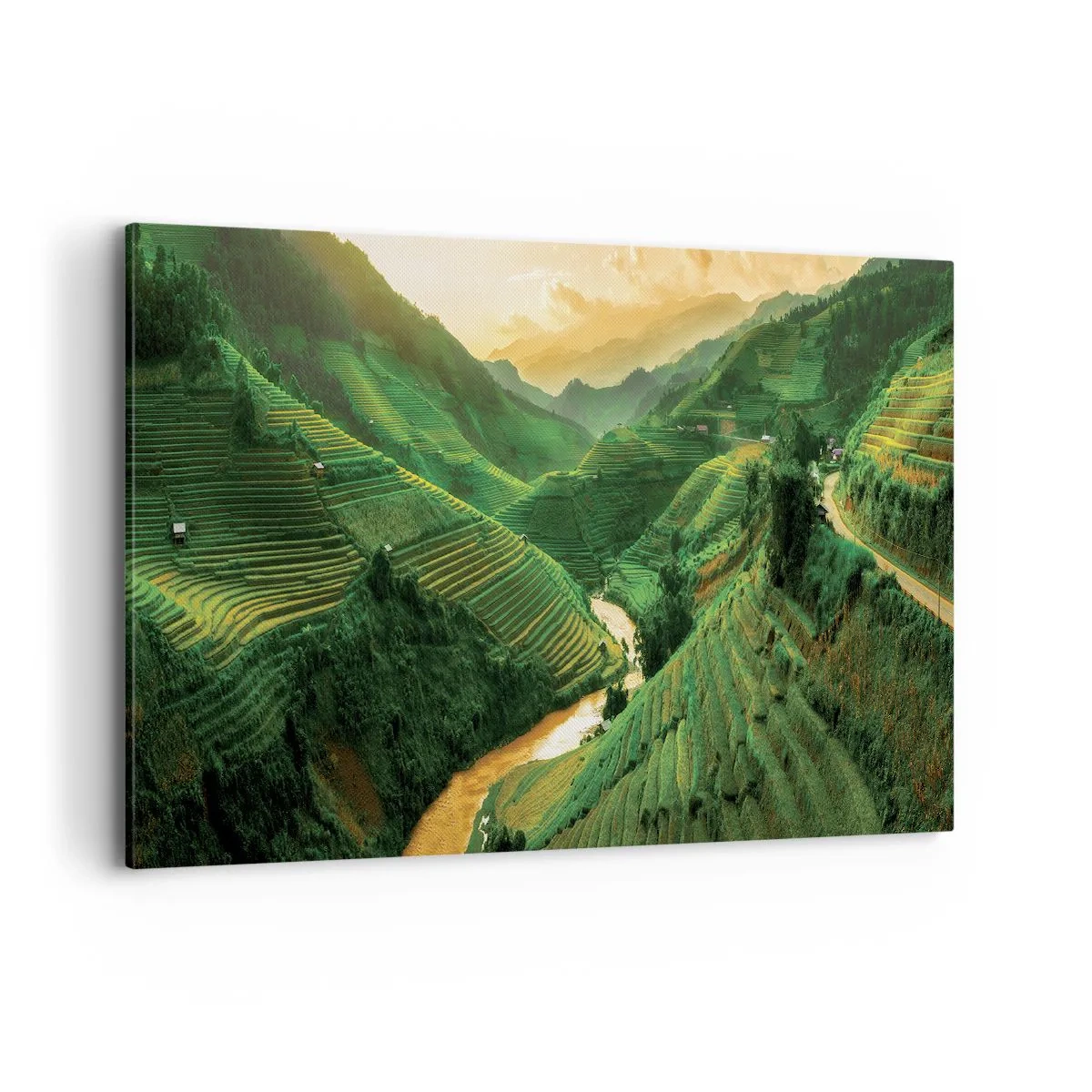 Schilderen op canvas - Vietnamese vallei - 100x70 cm