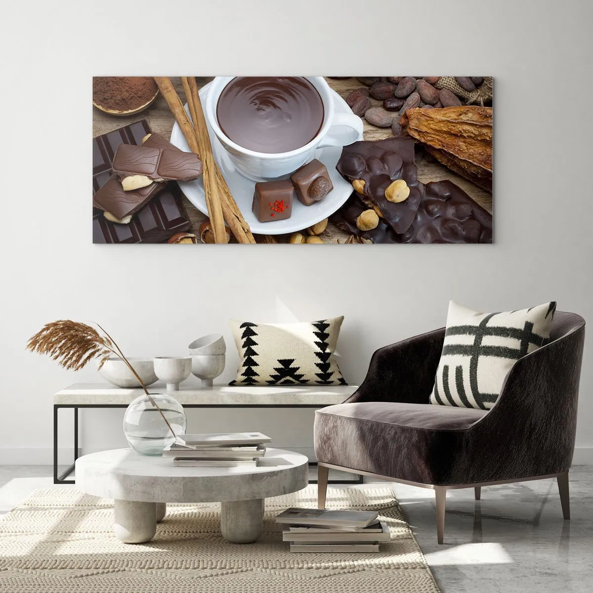 Schilderen op glas - Uit een sprookjesachtige chocoladefabriek - 160x50 cm