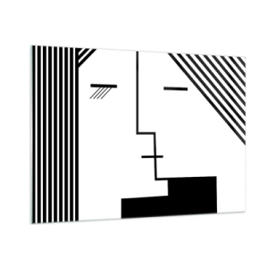 Schilderen op glas - Alleen maar een kus - 100x70 cm