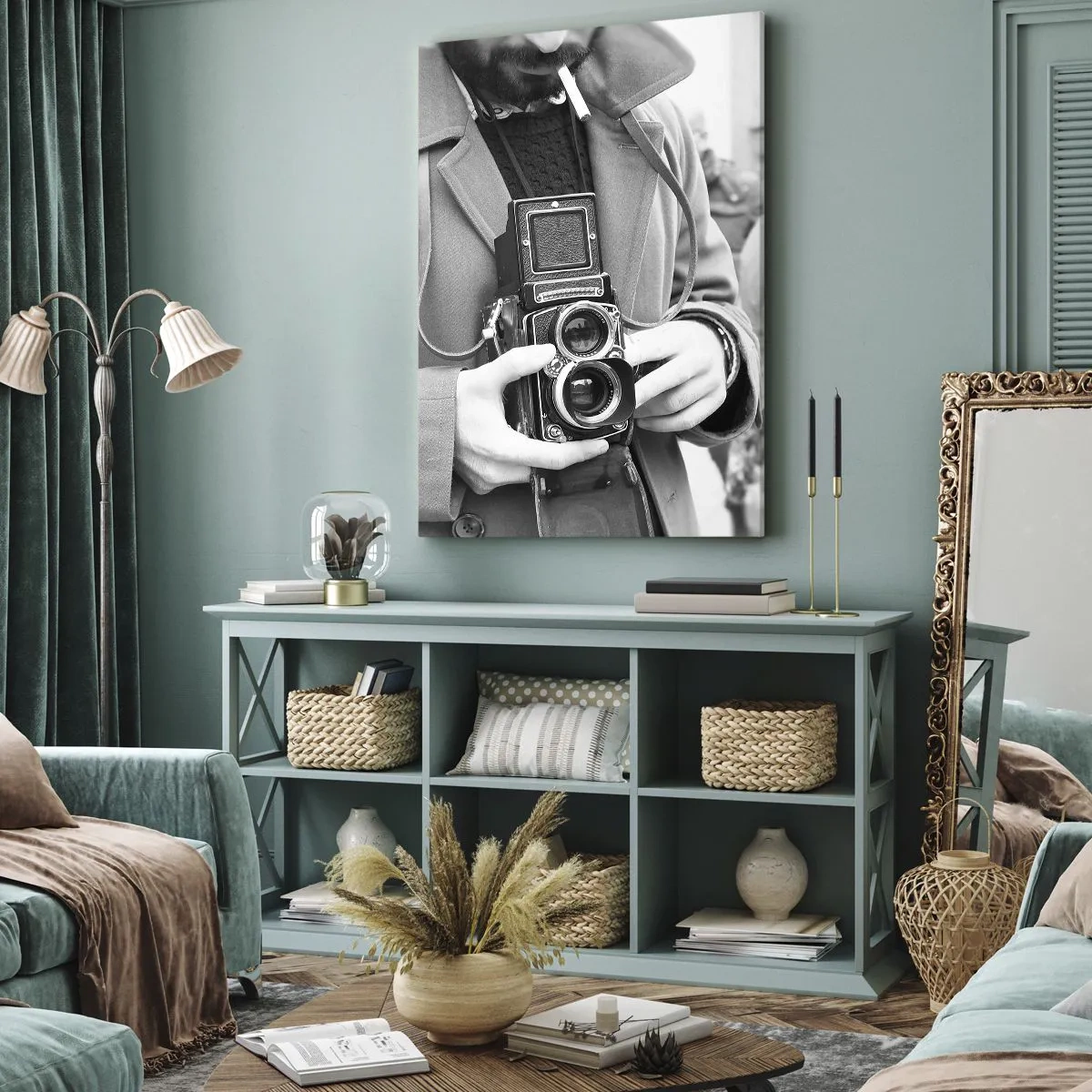 Schilderen op canvas - Retro stijl - 45x80 cm