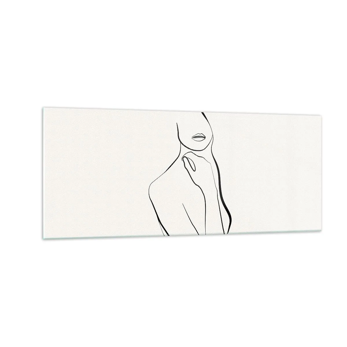 Schilderen op glas - Een golf van melancholie - 100x40 cm