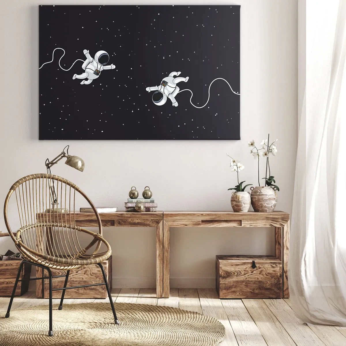 Schilderen op canvas - Kosmische dans - 120x80 cm