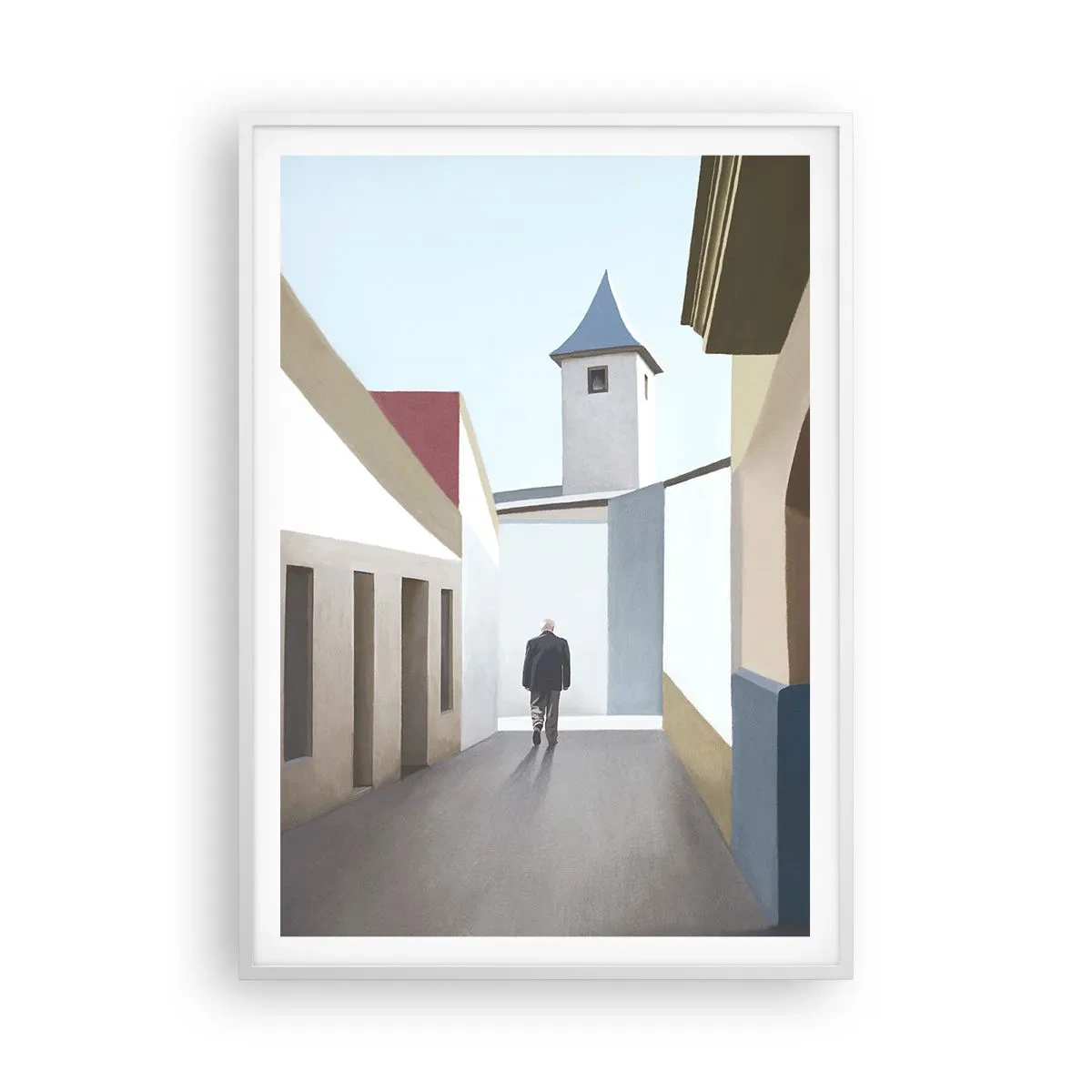 Poster in een witte lijst - Een zonnige wandeling - 70x100 cm