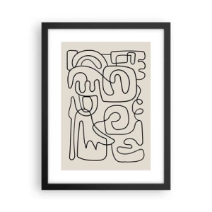 Poster in een zwarte lijst - Volg het pad - 30x40 cm