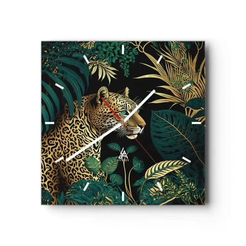 Wandklok - Klok - Een gastheer in de jungle - 40x40 cm