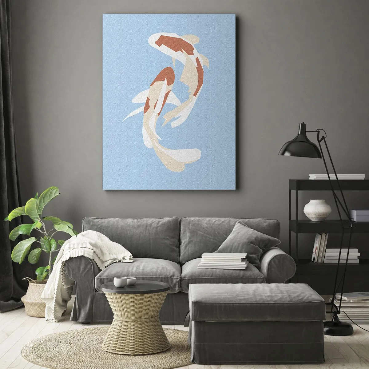 Schilderen op canvas - Spontaan synchroonzwemmen - 50x70 cm