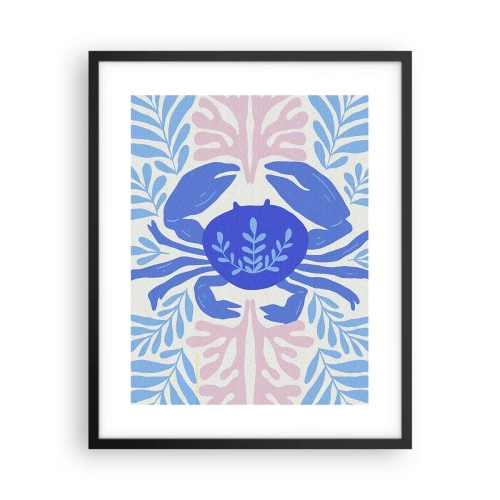 Poster in een zwarte lijst - Als een zeebloem - 40x50 cm
