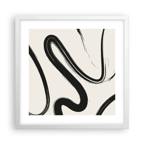 Poster in een witte lijst - Zwart-wit eigenzinnigheid - 40x40 cm