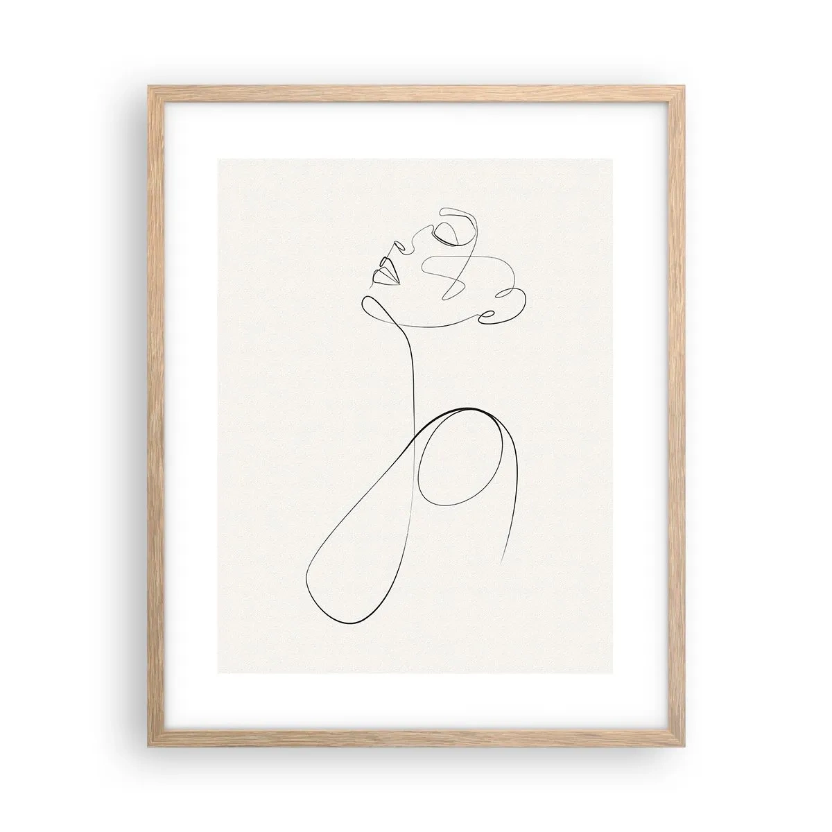 Een poster in een licht eiken lijst - Loopt in dromen - 40x50 cm