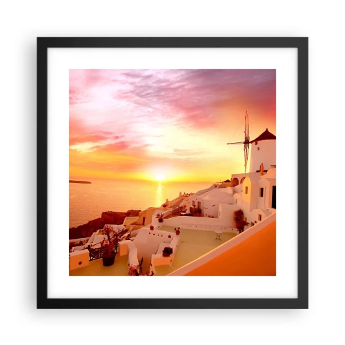 Poster in een zwarte lijst - Spreiden in wit en goud - 40x40 cm