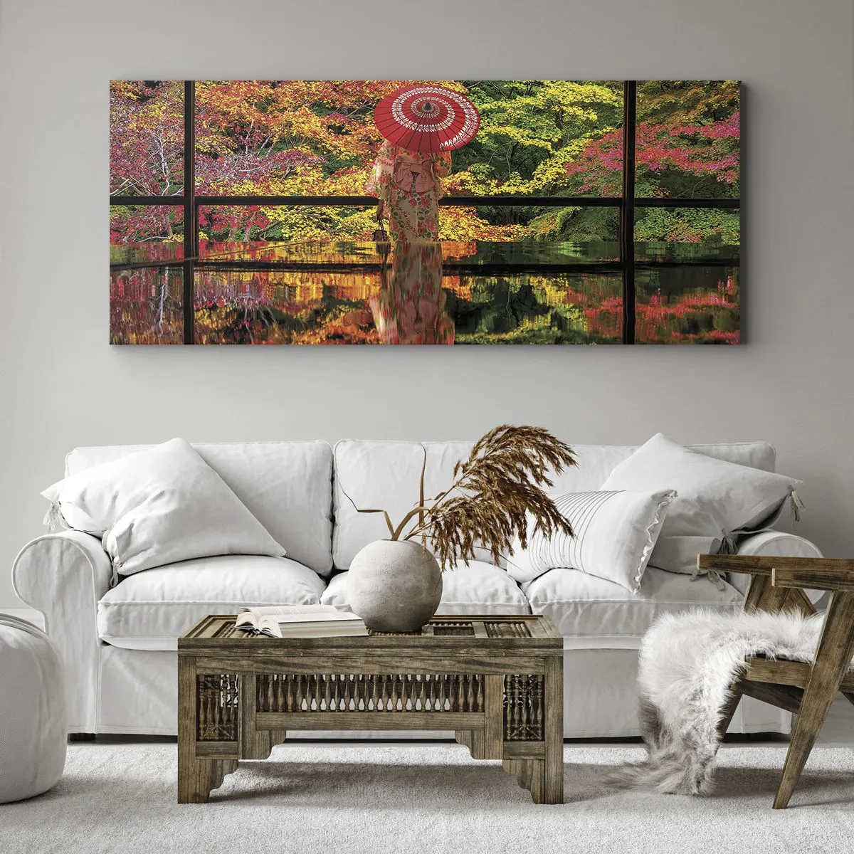 Schilderen op canvas - In de tempel van de natuur - 160x50 cm