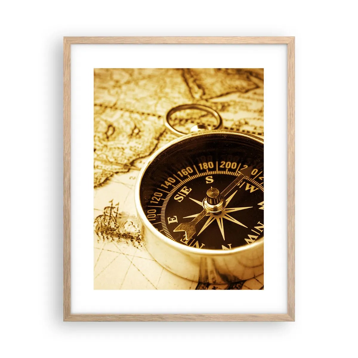 Een poster in een licht eiken lijst - Oost of west? - 40x50 cm