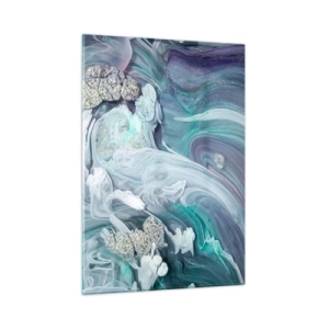 Schilderen op glas - Stromingen van hemelsblauw - 50x70 cm