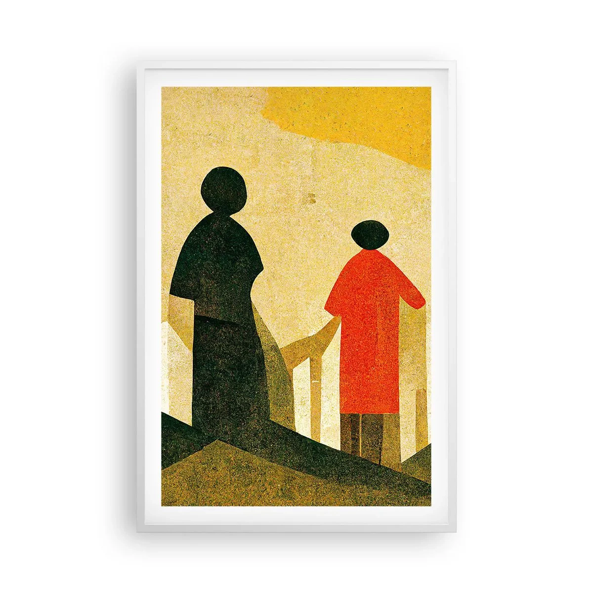 Poster in een witte lijst - Er is nog een lange weg te gaan - 61x91 cm