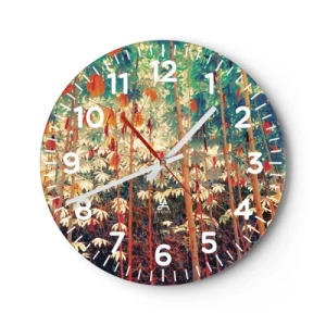 Wandklok - Klok - Het geheime leven van de bladeren - 40x40 cm