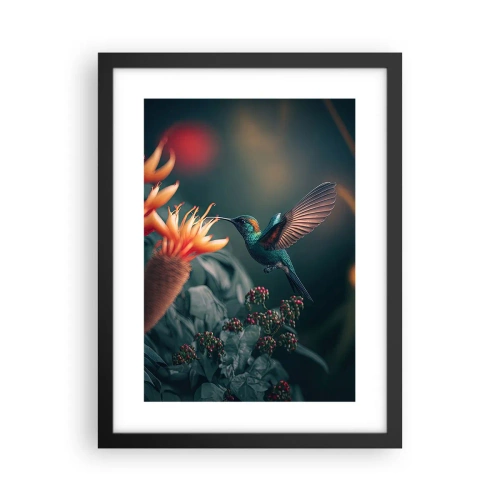 Poster in een zwarte lijst - een werkelijk kleurrijk leven - 30x40 cm