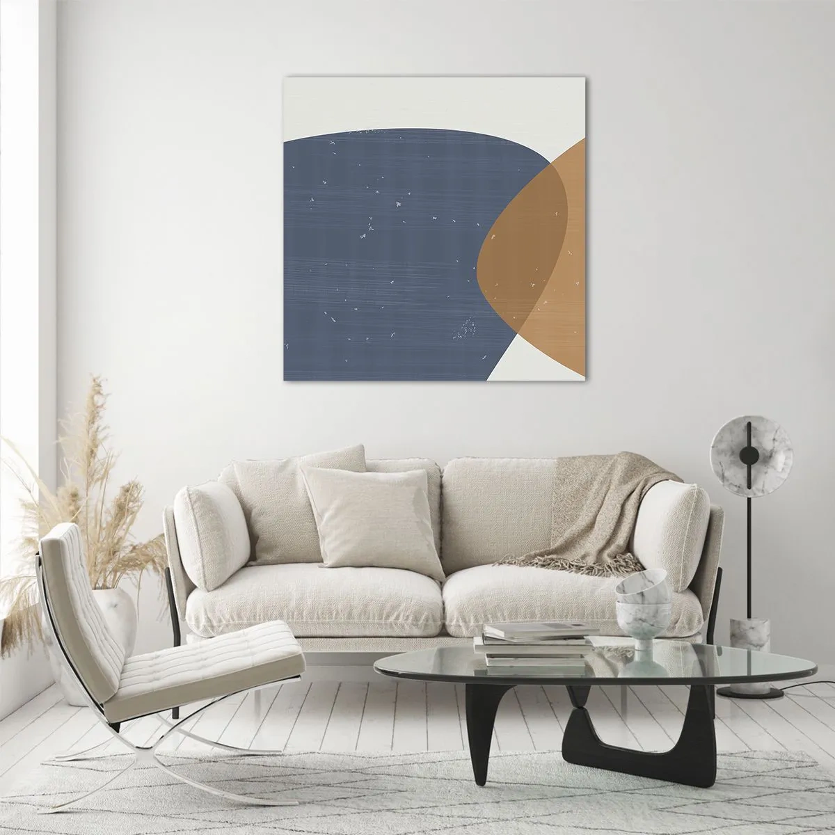 Schilderen op glas - Ovalen en invloeden - 70x70 cm