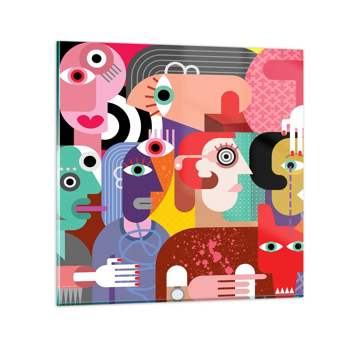 Schilderen op glas - Wij zijn van de heer Picasso - 40x40 cm