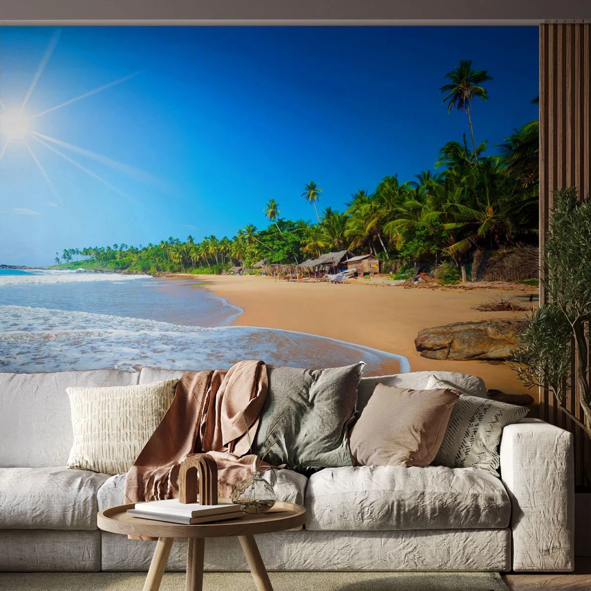 Fotobehang Standard Eco - Een exotische plek voor jou - Landschap, Zee, Paradijsstrand - 450x315 cm
