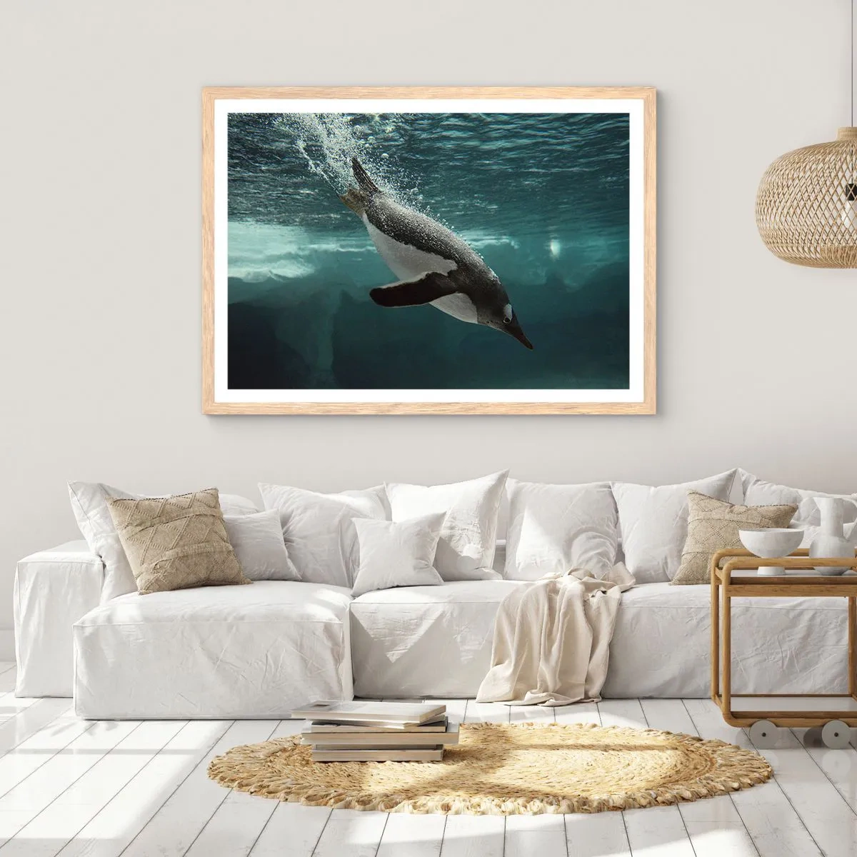 Een poster in een licht eiken lijst - Welkom in mijn wereld - 70x50 cm