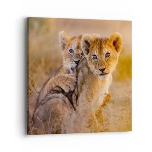 Schilderen op canvas - Niet storen! We hebben plezier - 40x40 cm