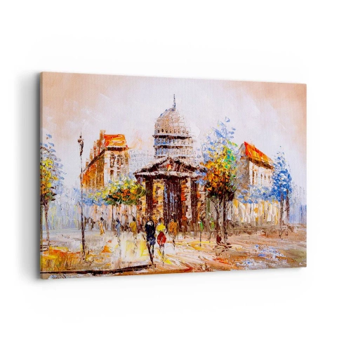 Schilderen op canvas - Parijs wandeling - 120x80 cm