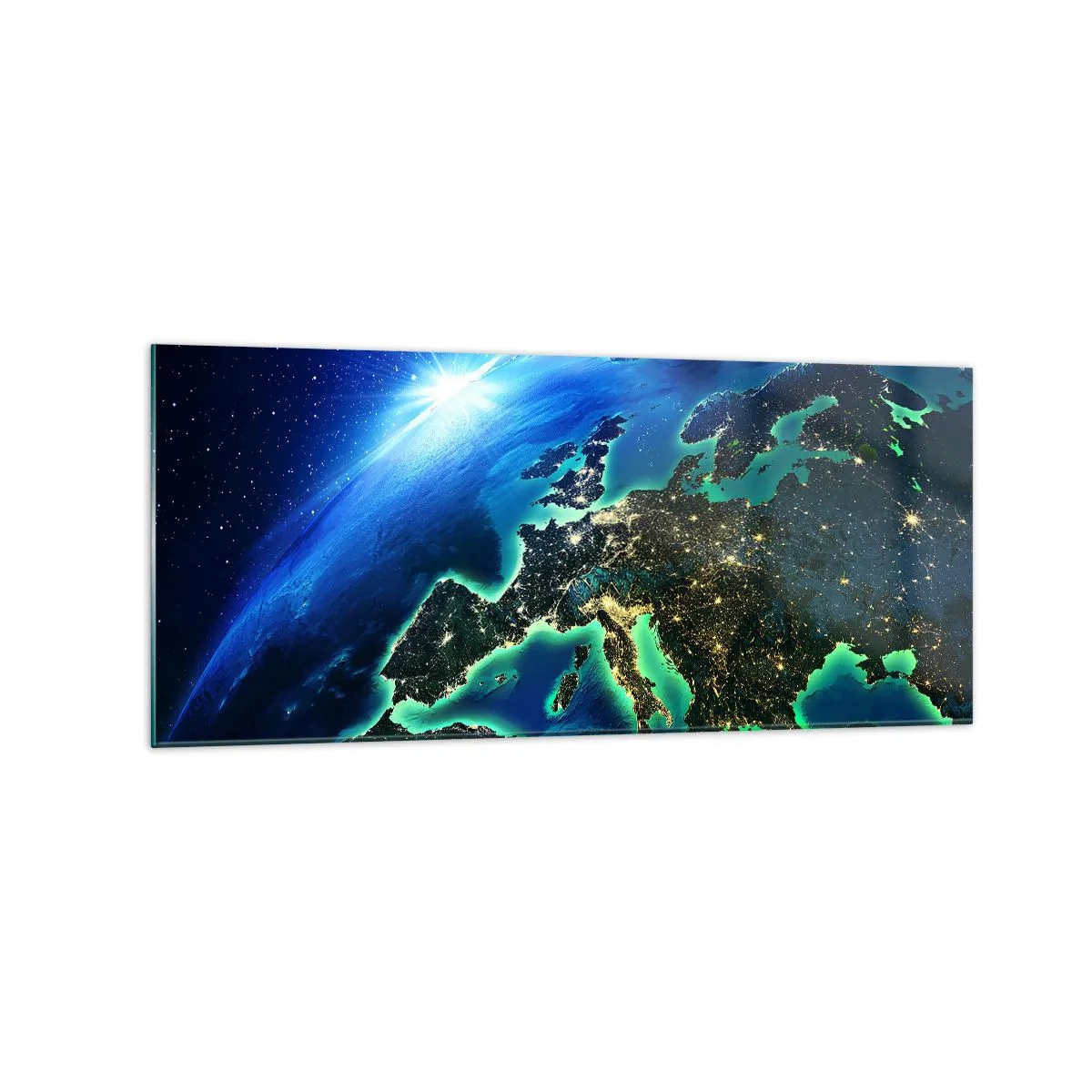 Schilderen op glas - Sprankelend Europa - 120x50 cm