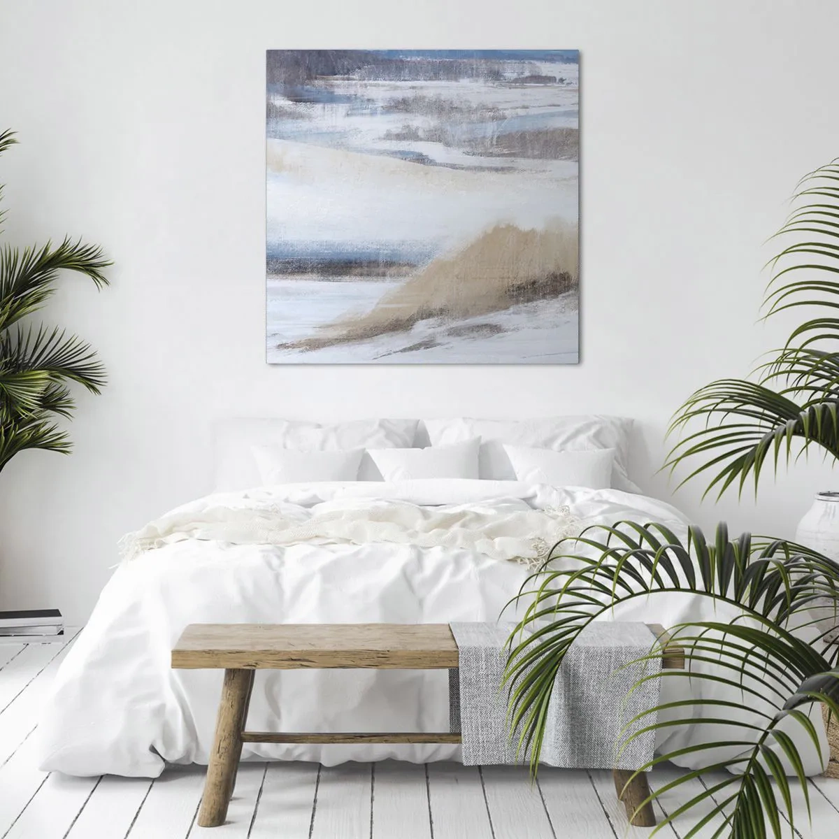 Schilderen op canvas - Winterse compositie - 30x30 cm