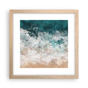 Een poster in een licht eiken lijst - Zeeverhalen - 30x30 cm