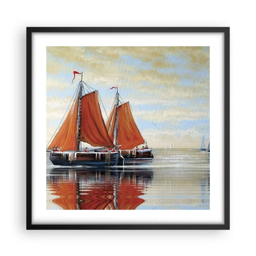 Poster in een zwarte lijst - Hé, zeil, matroos... - 50x50 cm