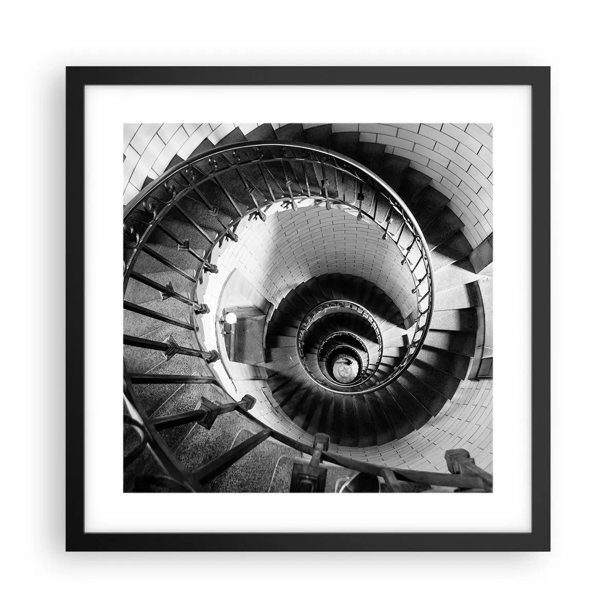 Poster in een zwarte lijst - Hoger en hoger - 40x40 cm