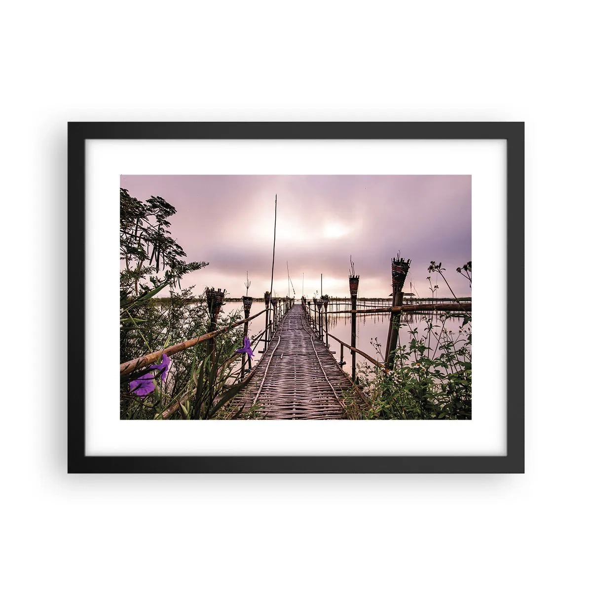 Poster in een zwarte lijst - Rust en stilte van Azië - 40x30 cm