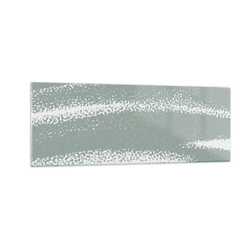 Schilderen op glas - Abstractie in een winterklimaat - 140x50 cm