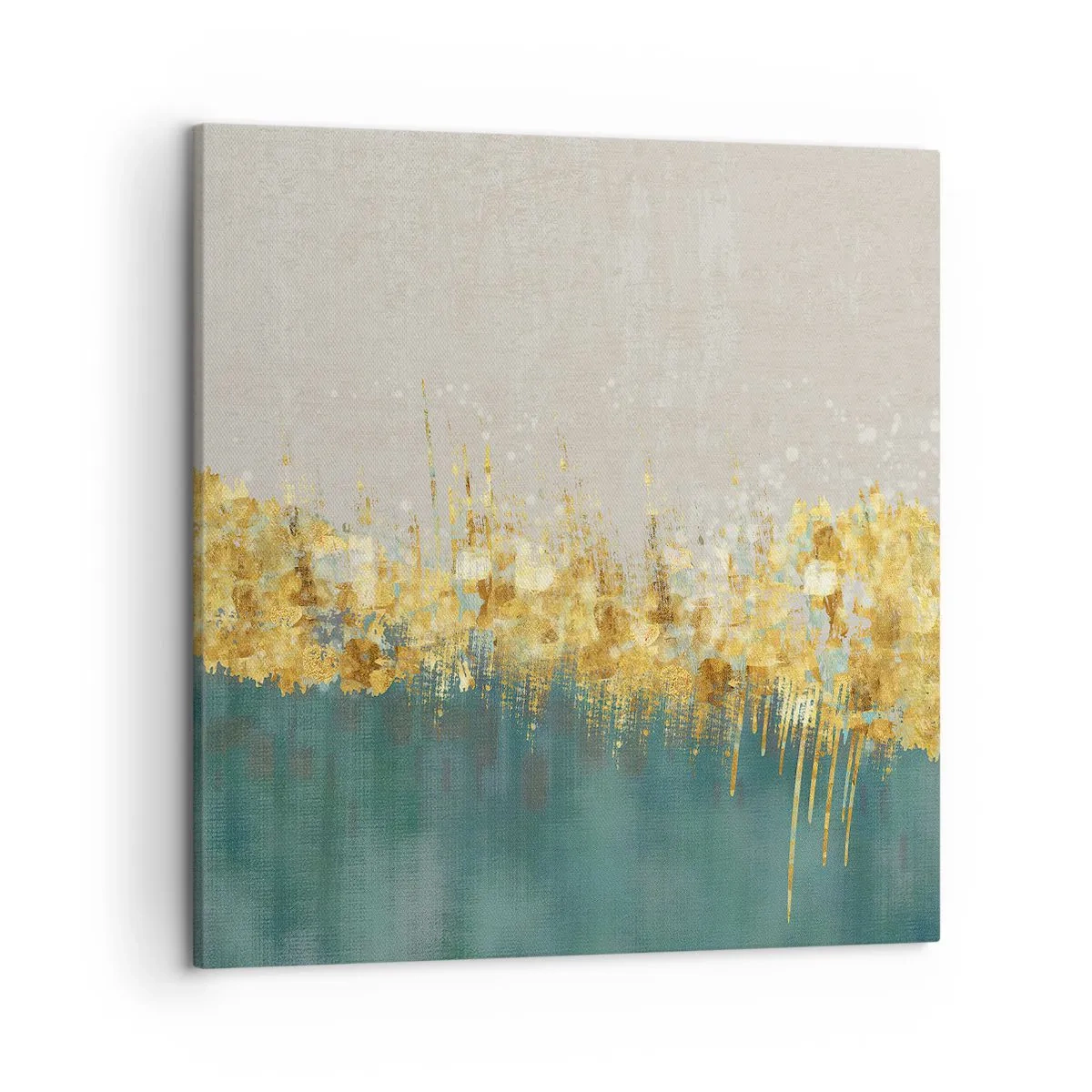 Schilderen op canvas - De gouden rand - 50x50 cm