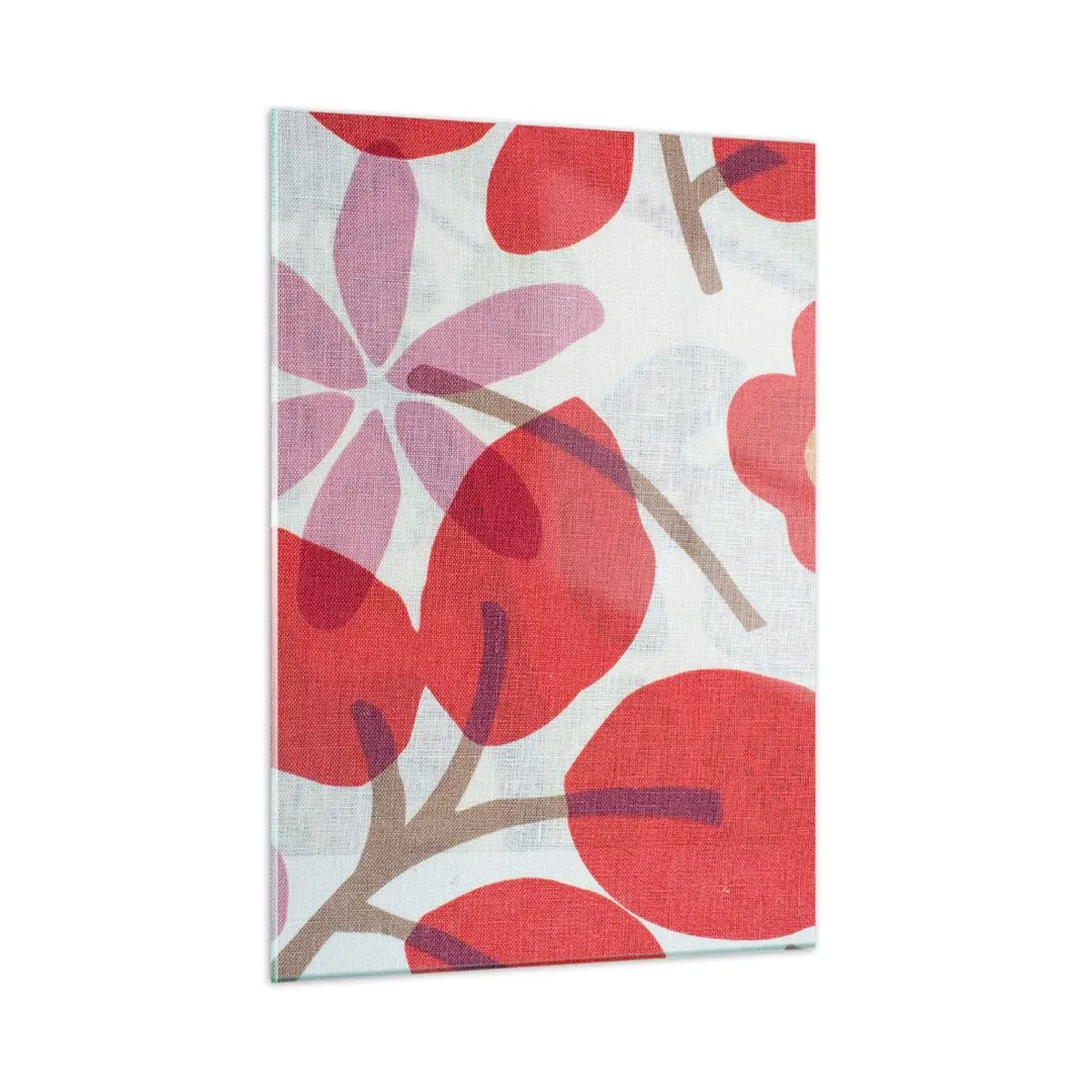Schilderen op glas - Bloemstuk in roze - 50x70 cm