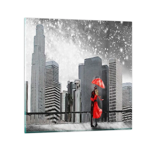 Schilderen op glas - De mens is geen steen - 60x60 cm