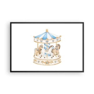 Poster in een zwarte lijst - Zoete jeugd - 91x61 cm