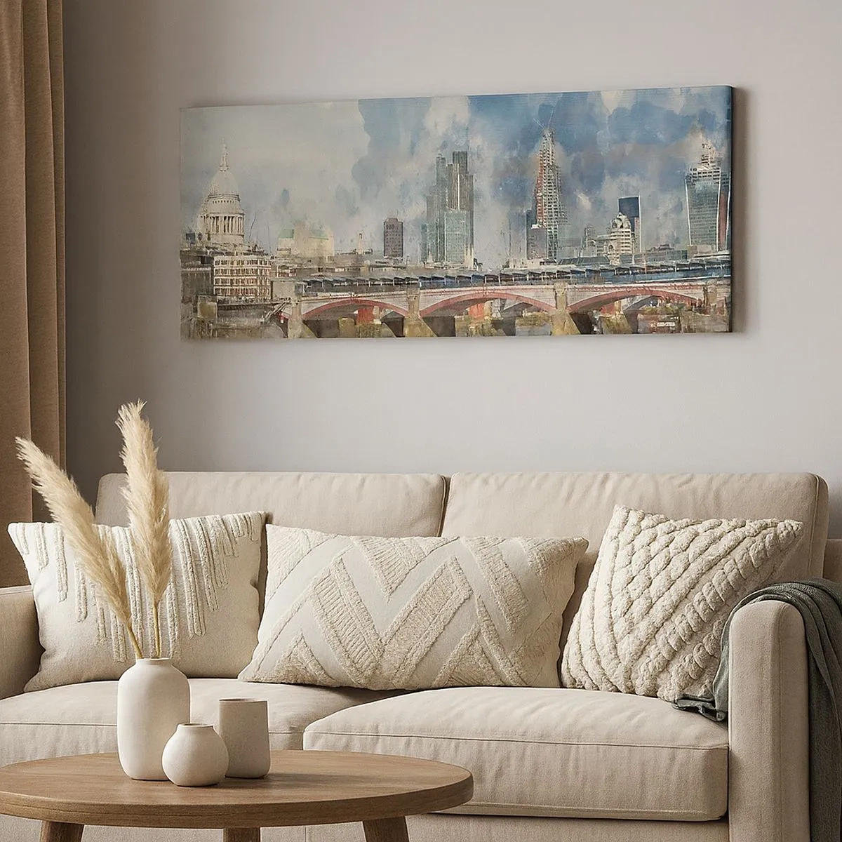Schilderen op canvas - Londen in al zijn glorie - 100x40 cm