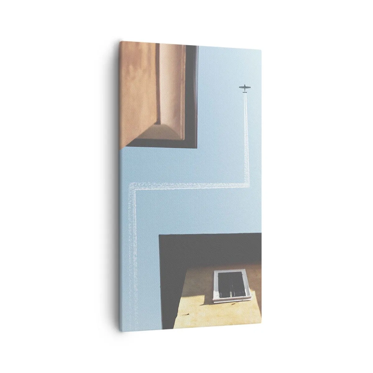 Schilderen op canvas - Boven het doolhof van de stad - 55x100 cm