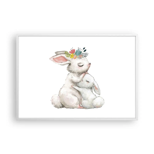Poster in een witte lijst - Het is het beste met mama - 100x70 cm