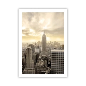 Poster - New York geweven van grijs - 50x70 cm