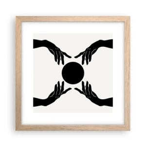 Een poster in een licht eiken lijst - Geheim teken - 30x30 cm