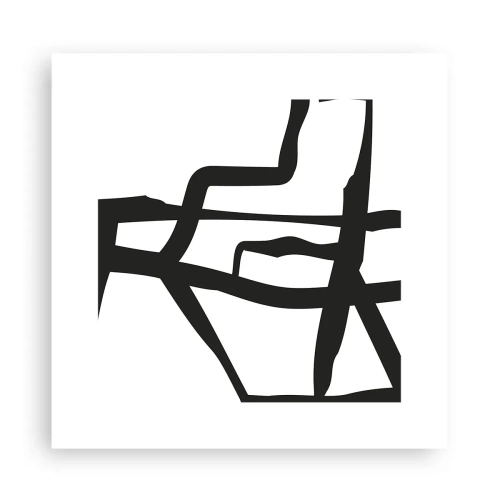 Poster - Zwart-wit ontwerp - 30x30 cm