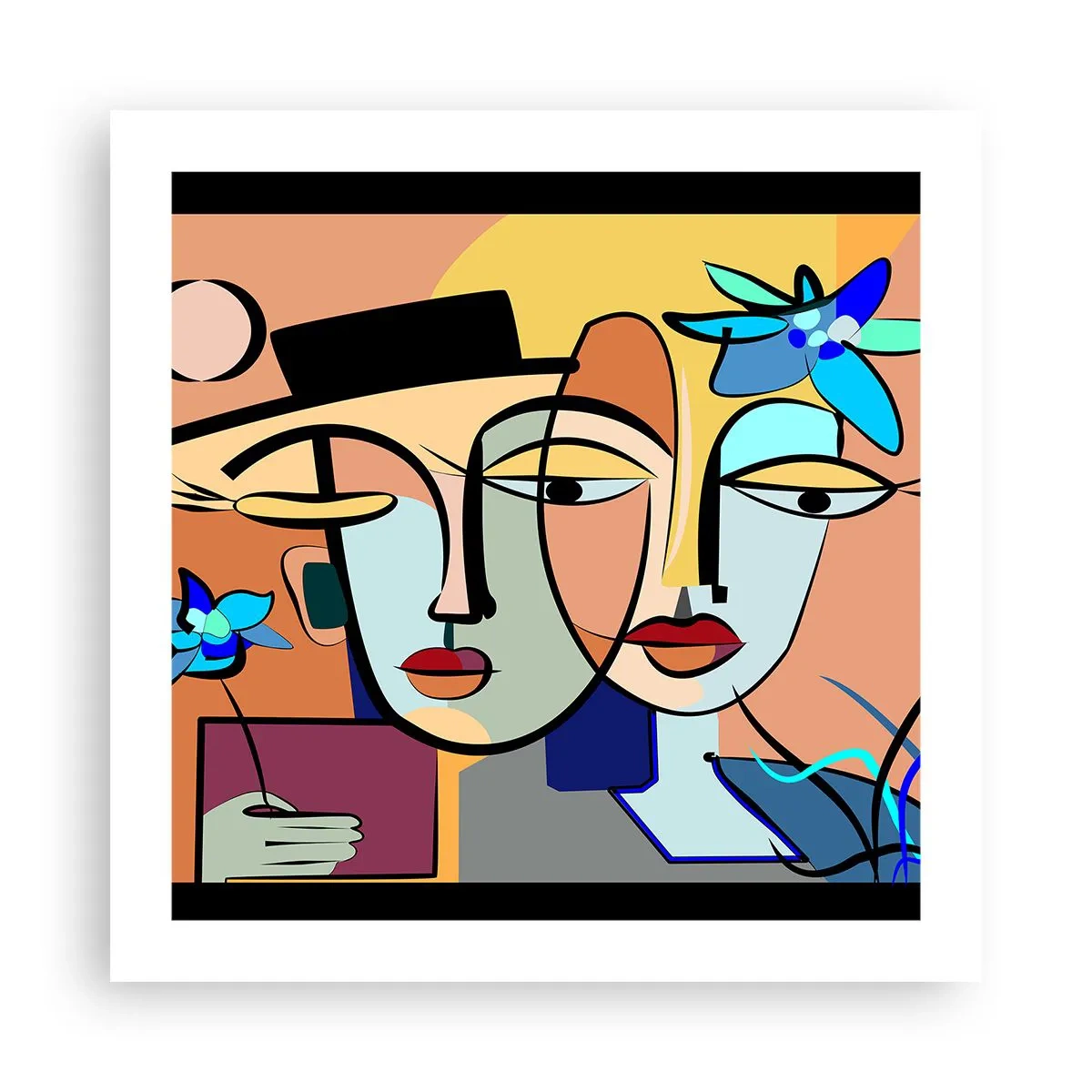 Poster - Picasso's randez-vous - 50x50 cm