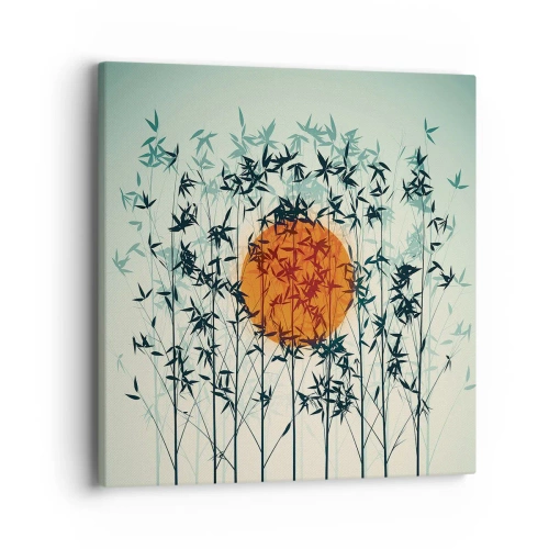 Schilderen op canvas - Japanse zon - 40x40 cm