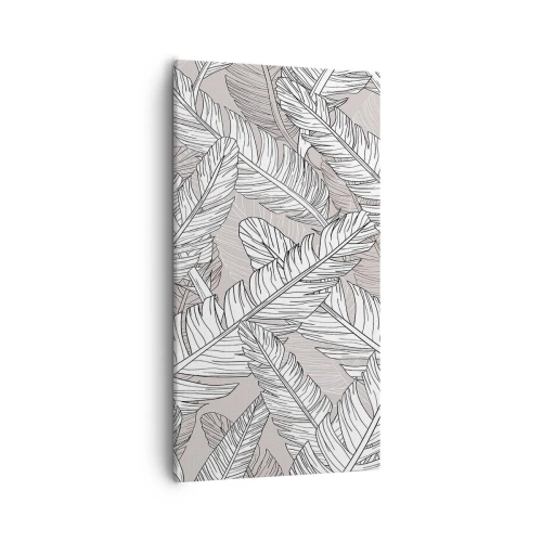 Schilderen op canvas - Een verenwerveling - 55x100 cm